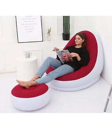 чехол для стуля: Надувное Кресло С Пуфиком Для Отдыха Inflatable Sofa Надувное — 1