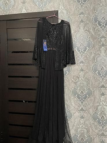 ботасы бу: Вечернее длинное платье VATOZ, черного цвета. - Силуэт: прямой с — 4