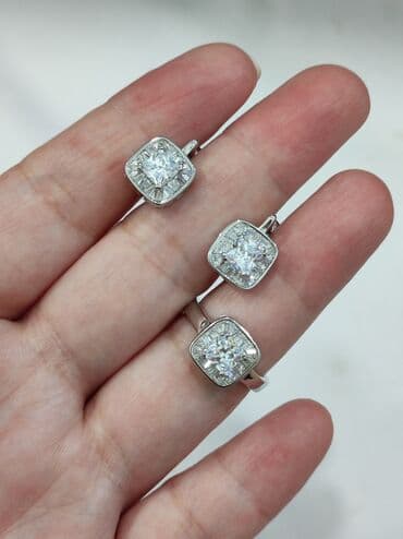 свадебные платья от производителя: Набор украшений, Проба 925, Женские, Новый — 3