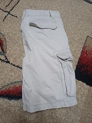 шорты белые: Мужские шорты, XL, 2XL, Б/у, цвет - Бежевый — 7