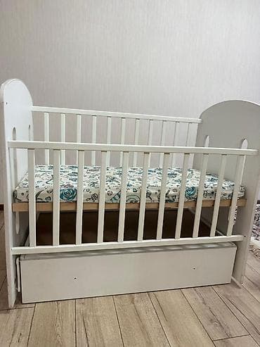 детский пододеяльник: Детская кроватка с бортиками и ящиком для хранения. - Цвет: белый, на — 2