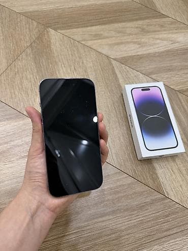 ipxone x: IPhone 14 Pro, Б/у, 128 ГБ, Deep Purple, Чехол, Стилус, Коробка, 80 % — 2