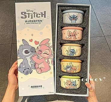 кондитерские посуды: Набор керамических мисок Disney Stitch Collection (5 шт.) - — 3