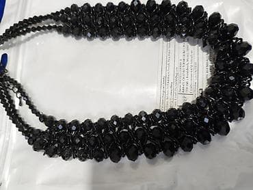 Сулуулук жана ден соолук: Ожерелье с черными гранеными бусинами - Эффектное украшение из — 1