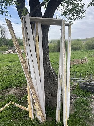 покупка дверей: Межкомнатная дверь, Б/у, Глухие, Двухстворчатая, цвет - Серый — 4