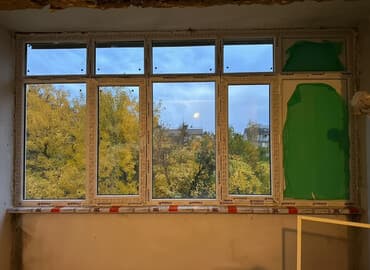 бу окна куплю: Пластиковые окна ПВХ (монтаж комплект) - Пятисекционный оконный блок — 1