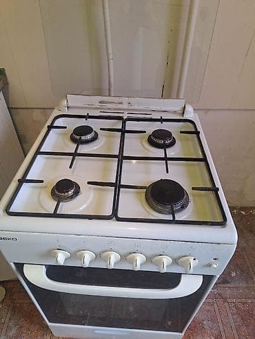 Газовая плита BEKO, классический белый цвет. Б/У Характеристики: - 4 — 1