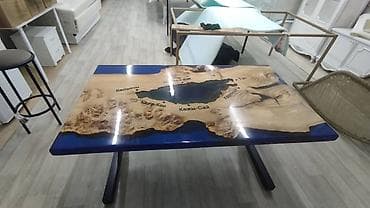 стол эпоксидный: Кухонный стол, Новый, Овальная, Нераскладной — 4