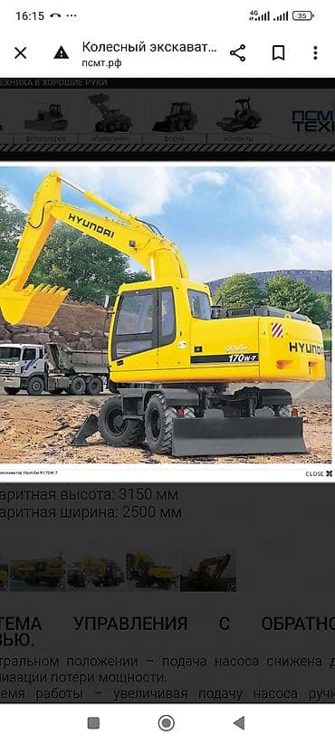 is lexus: Экскаватор, Hyundai, 2006 г., Колесный — 8