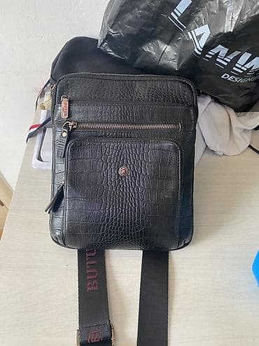 samsung frontier: ОБМЕН БУТУНГО Мужская сумка через плечо BUTUN - Материал: фактурная — 1