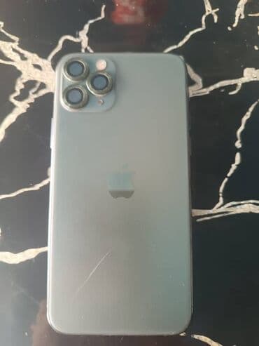 подставка телефона: IPhone 11 Pro, Колдонулган, 256 ГБ, Matte Midnight Green, Коргоочу айнек, Каптама, 70 % — 2