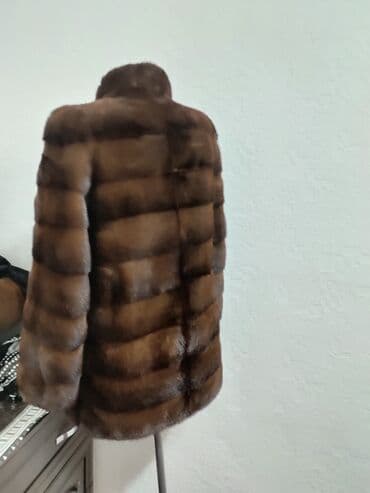 платья из панбархата на шифоне для полных: Шуба, Норка, Короткая модель, Канада, M — 7