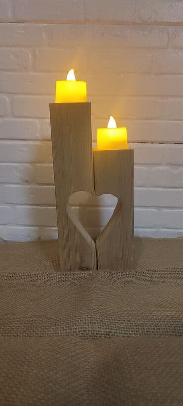 продаю свечи: Продаю подсвечники из дерева на подарок декор из дерева для — 3