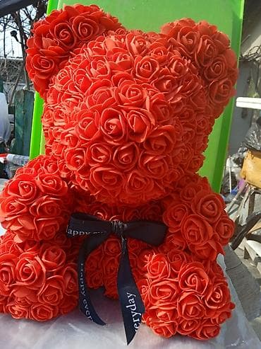 Медвежонок сделанный из розочек.Легкий,добрый и красивый.300с. Есть