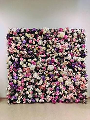 Аренда цветочных стен/фотозоны из искусственных цветов. На свадьбу — 1