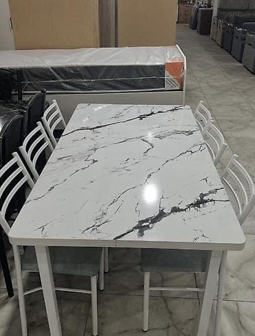 stol: Обеденный стол с прямоугольной столешницей под мрамор - Дизайн — 2