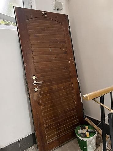 Двери для домов и квартир, Деревянная, Одностворчатая, Арочная, цвет - Коричневый — 1