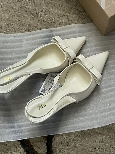 Туфли, 38, Zara, Новый, цвет - Белый, Самовывоз