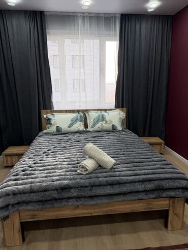 бишкек посуточная квартира: 2 комнаты, Душевая кабина, Постельное белье, Кондиционер — 8