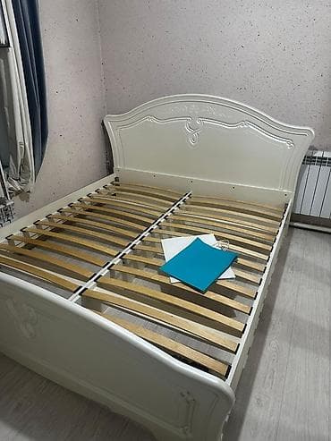 Офис эмереги: Уктоочу бөлмө гарнитуру, Жаңы, Эки кишилик керебет, Комод, Тумба, Белоруссия, Өзү алып кетүү, түсү - Саргыч боз — 2