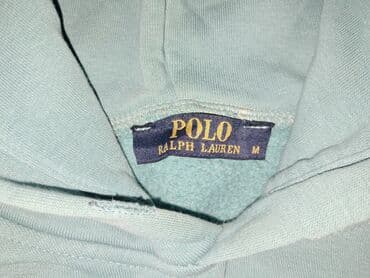 стильная женская одежда больших размеров оптом: Мужская толстовка, M, Polo Ralph Lauren, Б/у, цвет - Голубой, Самовывоз — 2