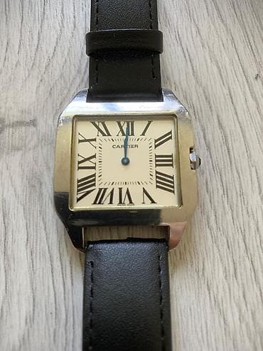 Бижутерия: Классикалык сааттар саат, Cartier, Күмүш, Швейцария, Эркектердики, Колдонулган — 3
