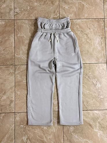 белые шорты: Светло‑серые спортивные штаны Forum Vorelth - Прямой крой, средняя — 2