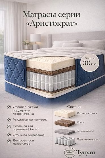 матрас для манежа: Ортопедический матрас, Новый, Другой бренд, Другой размер, Кыргызстан, Матрасы средней жесткости, Кокосовая койра, В рассрочку, Самовывоз, Бесплатная доставка — 2