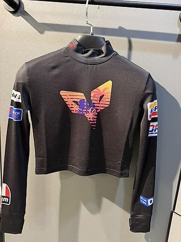 half zip: Джемпер/лонгслив DUHAN POWER‑T - Цвет: чёрный - Крой: укороченный — 1