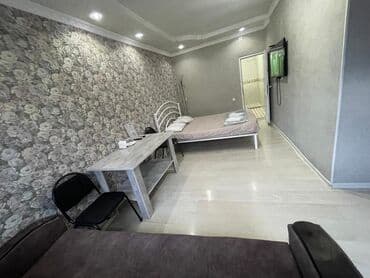 аренда квартир, бишкек долгосрочно: 1 комната, Душевая кабина, Постельное белье, Кондиционер — 3