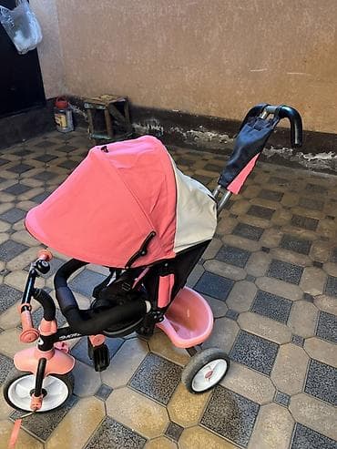 rd 5: Детский трехколесный велосипед с родительской ручкой и козырьком - — 1