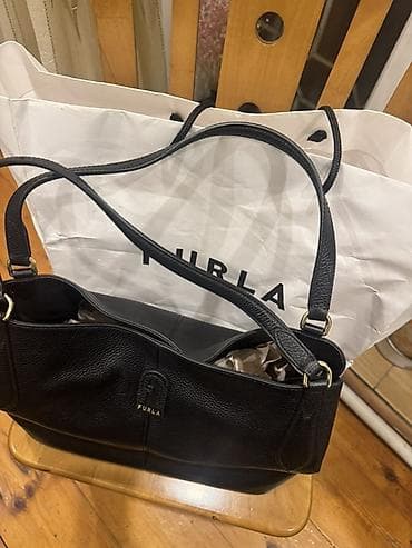 Зер буюмдар: Сумка Furla, черная, из натуральной зернистой кожи. Сумка абсолютно — 3