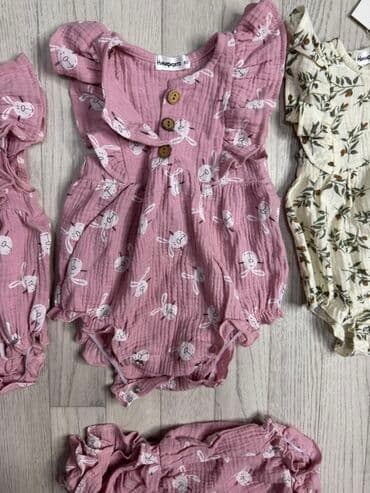 белый платья для девочек: Боди, цвет - Розовый, Новый — 4