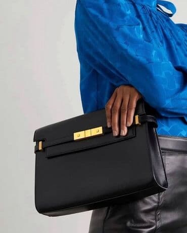 купить кошелек женский недорого: Кожаная сумка "KELLY". Трендовая, элегантная сумка в черном люксовом — 5