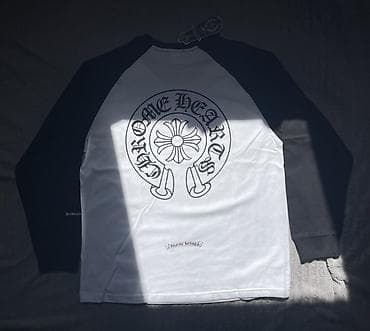 black phantom: Лонгслив Chrome Hearts (реглан) - Дизайн: контрастные рукава и — 3
