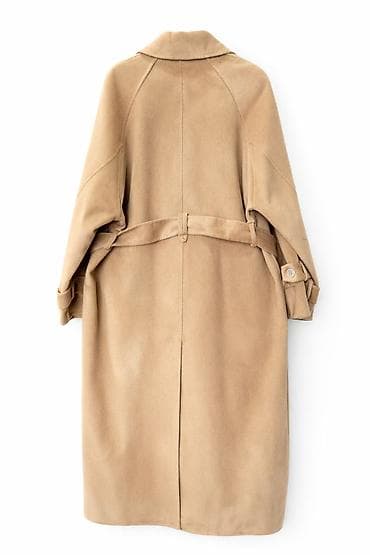 чёрное женское пальто: Женское пальто прямого кроя. - Материал: плотная шерстяная ткань — 4