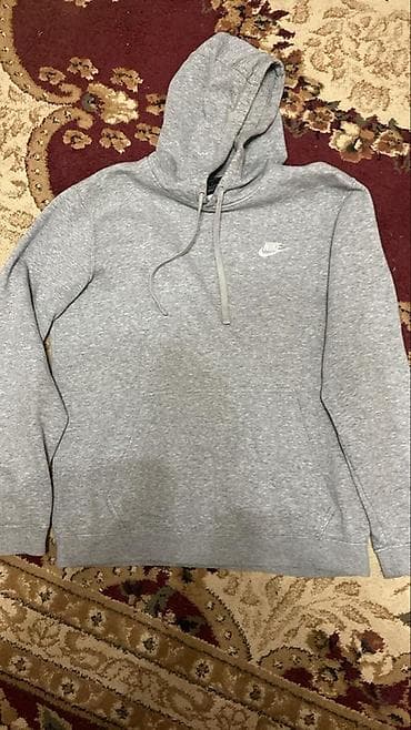 arc teryx: Толстовка Nike Club Hoodie, серый меланж. - Классический крой с — 1