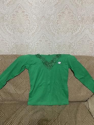 Блузка, Трикотаж, Однотонный