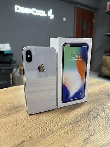 IPhone X, Б/у, 64 ГБ, Белый, Коробка at lalafo.kg IPhone X, Б/у, 64 ГБ, Белый, Коробка
