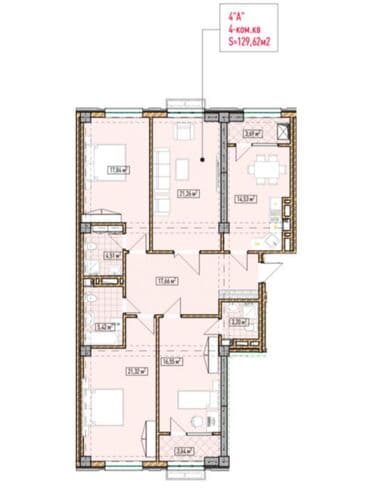 недостроенные дома в бишкеке: 4 бөлмө, 130 м², Элитка, 12 кабат, ПСО (өзү оңдоп түзөтүп бүтүү үчүн) — 1