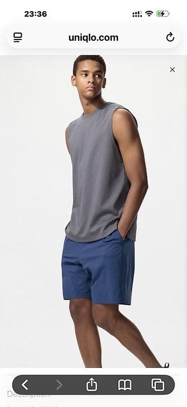 Мужские шорты, L, Uniqlo, Новый, цвет - Синий