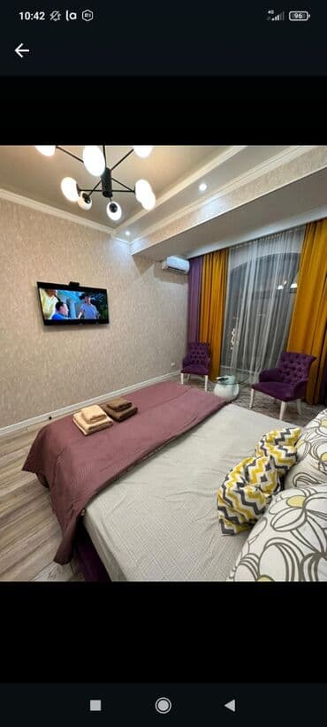 квартира снять на долгий срок бишкек: 1 комната, Душевая кабина, Постельное белье, Кондиционер — 4