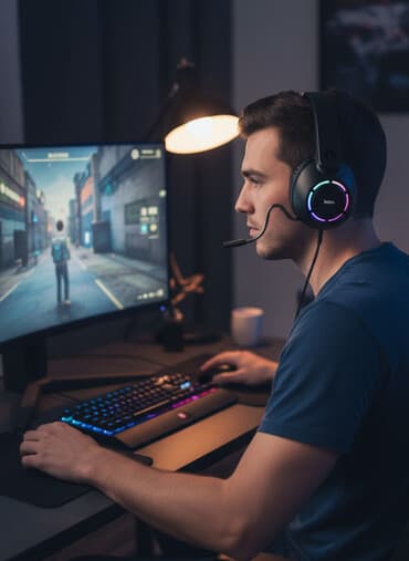 купить наушники без проводов: Полноразмерные, Hoco, Б/у, Проводные, Геймерские — 2