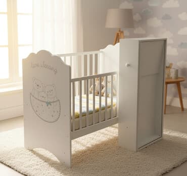 игрушка с пледом: Детская кровать трансформер, Другой тип, цвет - Белый — 1