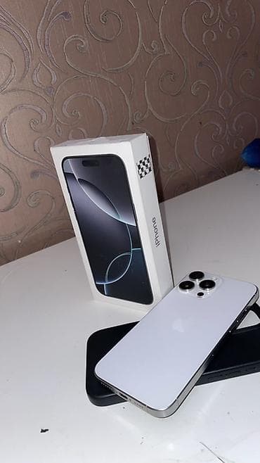 iphone 16 pro max цена ош: IPhone 16 Pro Max, White Titanium, Защитное стекло, Чехол, Кабель — 1