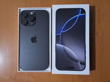 продажа телефонов айфон 6: IPhone 16 Pro Max, 512 ГБ, Black Titanium, Защитное стекло, Коробка, Чехол, 99 % — 1