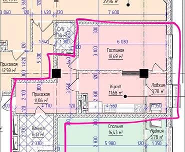 1 комната, 51 м², Элитка, 13 этаж, ПСО (под самоотделку) at lalafo.kg 1 комната, 51 м², Элитка, 13 этаж, ПСО (под самоотделку)