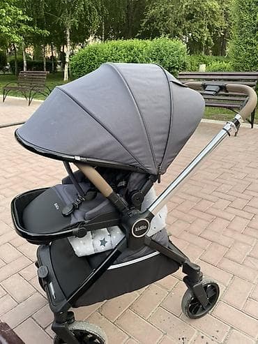 Коляска, Другой бренд, цвет - Серебристый, Новый