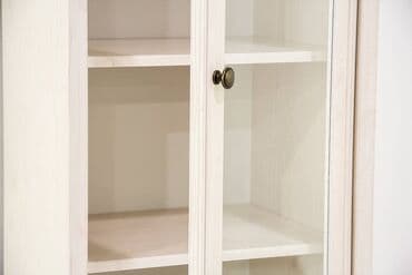 книжный шкаф для дома: Шкаф витрина 2Д (Magellan 1V1D1S), коллекции Магеллан, Сосна Винтаж — 5