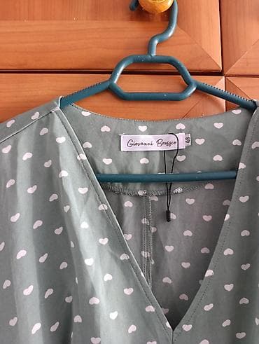 платье на завязках: Новое Платье Giovanni Brossco - Цвет: Тиффани с белым принтом в виде — 2